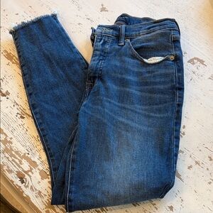Lucky Brand Dark Blue Skinny Jeans with Raw Hem